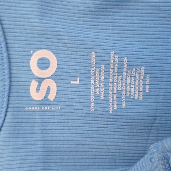 SO BRAND WOMENS JUNIOR SIZE BLUE RIBBED TANK TOP SIZE LARGE - Picture 12 of 12